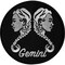 Patch, Embroidered Patch (Iron-On or Sew-On), Gemini Zodiac Sign Patch, 3" x 3"